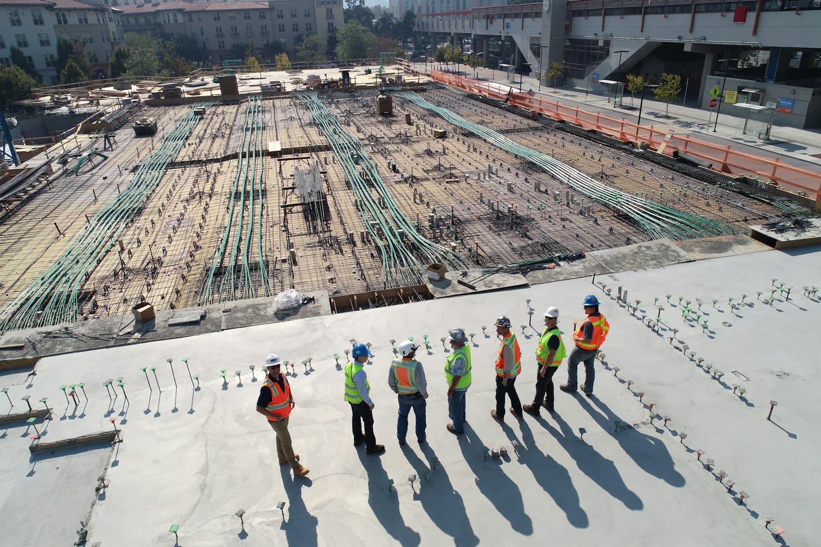 Hillside construction site